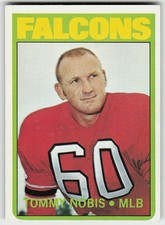 1972 Topps #309 Tommy Nobis FOOTBALL Atlanta Falcons