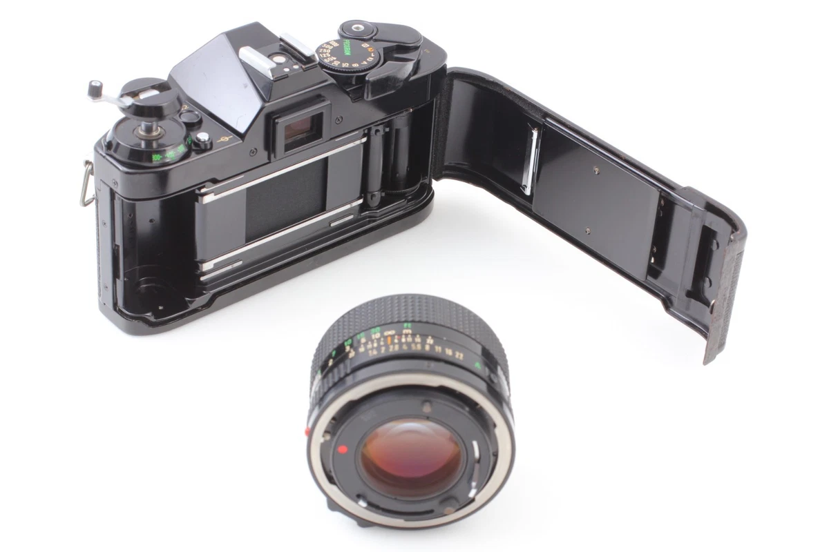 【N COMO NUEVO】 Programa Canon AE-1 Cámara fotográfica negra nueva lente FD NFD 50 mm f/1,4 JAPÓN