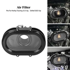 Black Clear Stage 2 Air Cleaner For Harley Touring Street Road Glide 2024-2025