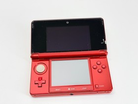 Nintendo 3DS Flame/Red Handheld System Bundle w/Mario Kart 7 Charger & SD Card