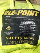 UNIPRO Safety Gear, VIS-POINT, Size 2X, Rain Jacket, HIGH VISIBILITY CLASS lll