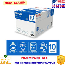 Multiuse Print Copy Paper 8.5" x 11" 20 lb. 94 Brightness 10 Reams 5000 sheets