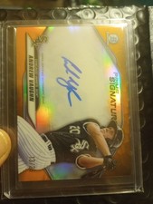 2020 Bowman Chrome Andrew Vaughn Prime Signatures AUTO Orange SSP /25 PCS-AV...