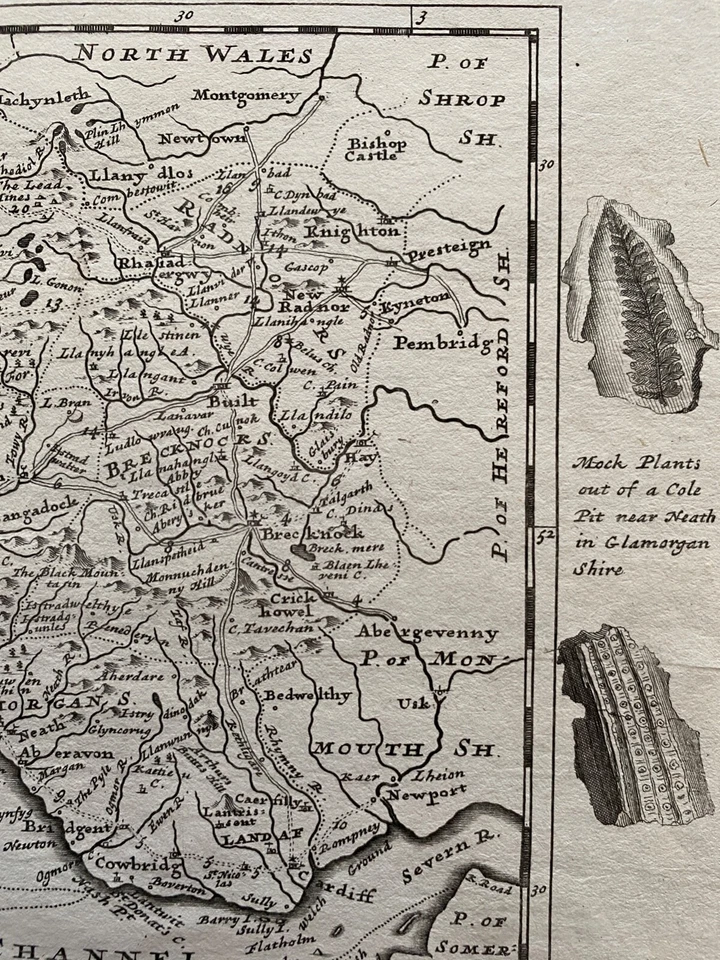 1724 Antique Map; South Wales by Herman Moll - Image 4 of 4