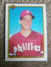 1990 Bowman #151 Jason Grimsley Philadelphia Phillies RC Rookie Baseball Card