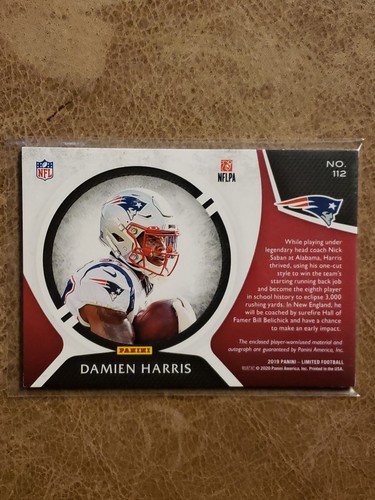 2019 Damien Harris Limited Rookie Auto NFL Sheild 1/1 READ - Picture 2 of 3