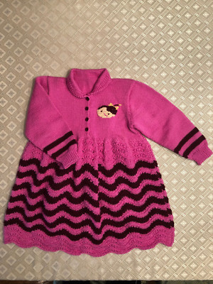womens hot pink cocktail dress Erin Pink Long Sleeve Dress main image 0