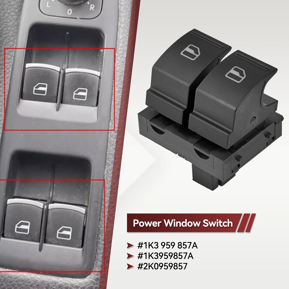 Master Window Switch Control For VW Golf MK5 Plus Caddy 2K Jetta EOS Passat B6 - Image 3 of 4