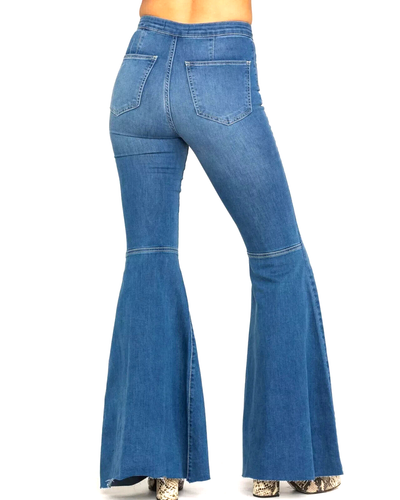 Free People Just Float On Flare Bell Bottom Damenjeans roher Saum Größe 28 x34 - Bild 2 von 12