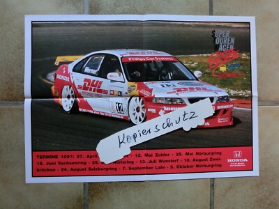 Marco Werner-Honda Accord STW, Honda STW-Poster 1997,Erstbesitzer,D-35