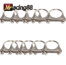 New 10x Universal 2" U-Bolt U clamp stainless steel Saddle Muffler Exhaust Clamp