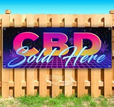 CBD Sold Here Advertising Vinyl Banner Flag Sign Many Sizes Available USA