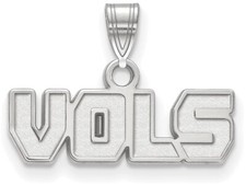 10K White Gold University of Tennessee Small Pendant by LogoArt (1W068UTN)