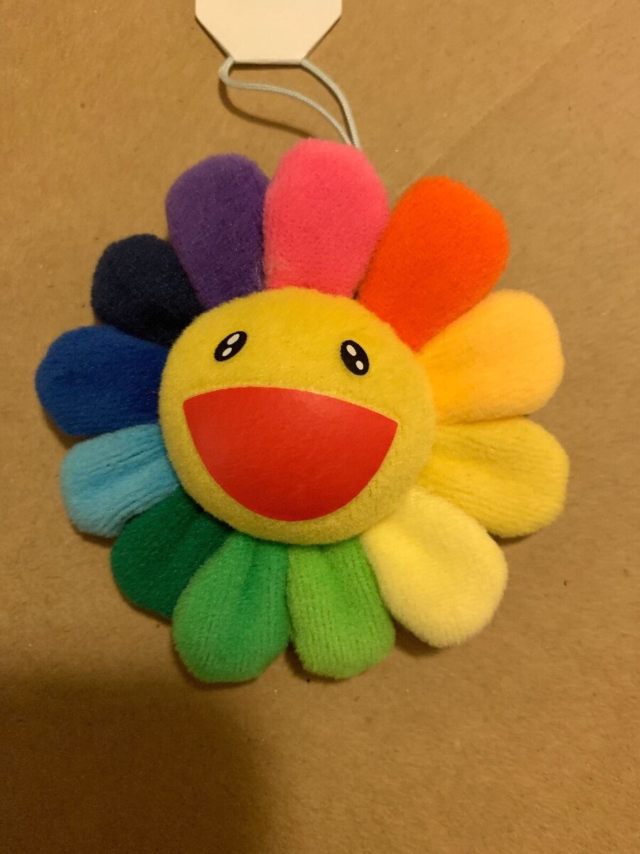 Takashi Murakami Kaikai Kiki Mini Rainbow Flower Plush Strap Takashi Murakami Kaikai Kiki Mini Rainbow Flower Plush Strap