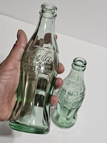 Coca Cola Vintage Soda Bottles Green Glass Lancaster & Havre De Grace USA LOT 2 - Picture 3 of 11