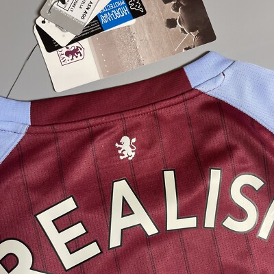 ASTON VILLA KAPPA 2020/2021 SOCCER HOME JERSEY #10 GREALISH SIZE