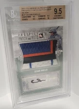 2011 ITG Heroes and Prospects Silver Cesar Puello BGS 9.5 GEM MINT Patch Auto