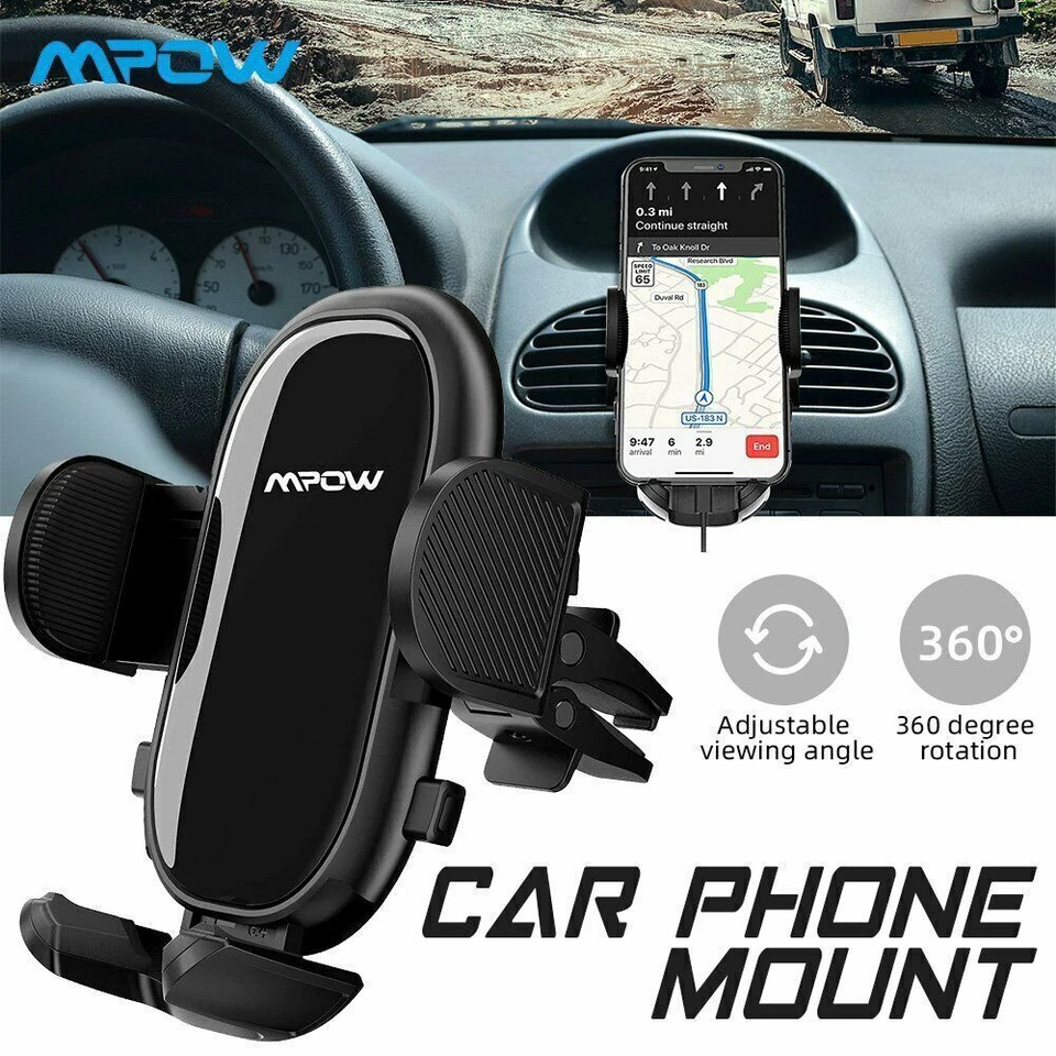 Mpow Car Air Vent Mount Cell Phone Holder Dock w/ Stable Clip For iPhone Samsung - Image 4 of 4