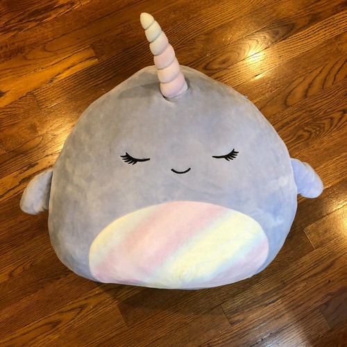 Squishmallow 2021 XL 16 Inch Naomi The Narwhal Whale Unicorn Exclusive Kellytoy - Picture 1 of 10