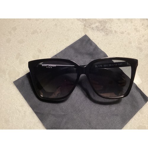 Gafas de sol Saint Laurent ojo de gato SL 175 monturas negras diseñador moda - Imagen 3 de 9