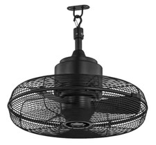 Hampton Bay Conyer 20 in. Indoor/Wet Outdoor 3-Speed Anywhere Fan Matte Black