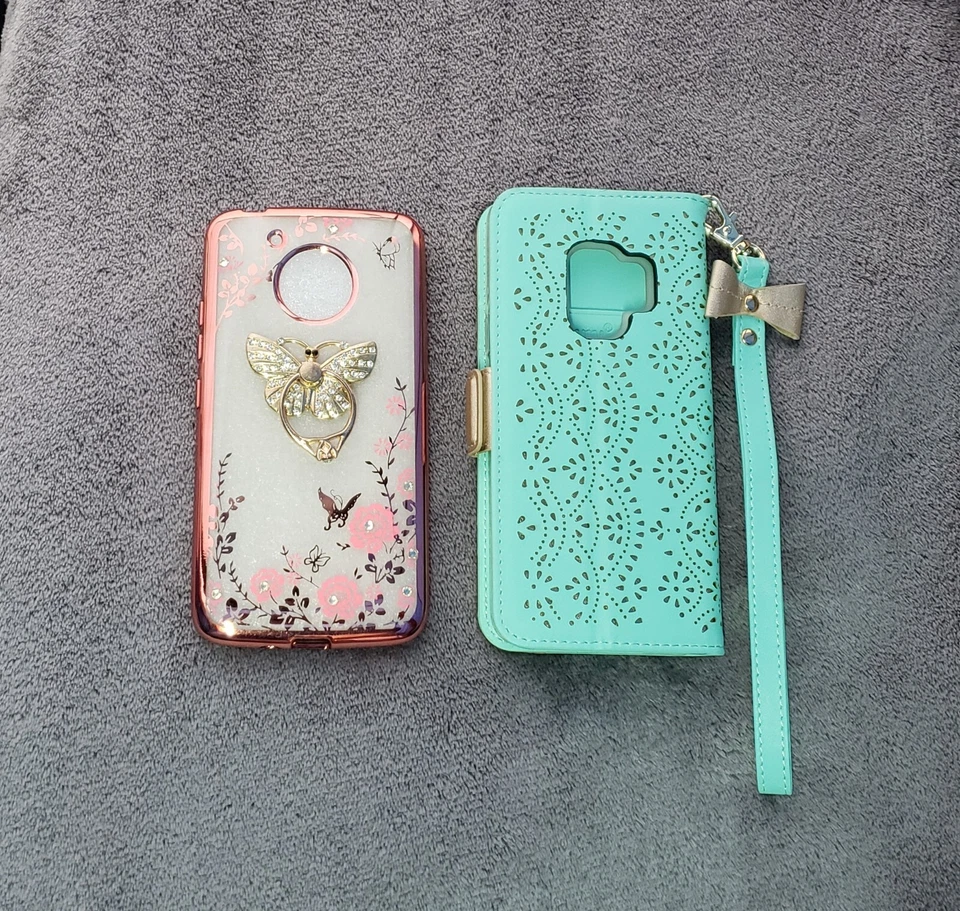 Motorola Moto E4 Protective Flip Wallet & Ring Holder Phone Cases (Lot of 2) - Image 2 of 4