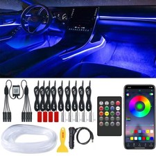 Car Led Strip Lights Ledcare 9 In 1 Rgb Car Interior Lights With App  Remote Co