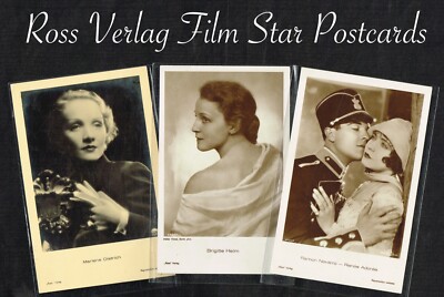 ROSS VERLAG 20er/30er Jahre Vintage   FILMSTAR   Schauspieler & Schauspielerin Postkarten