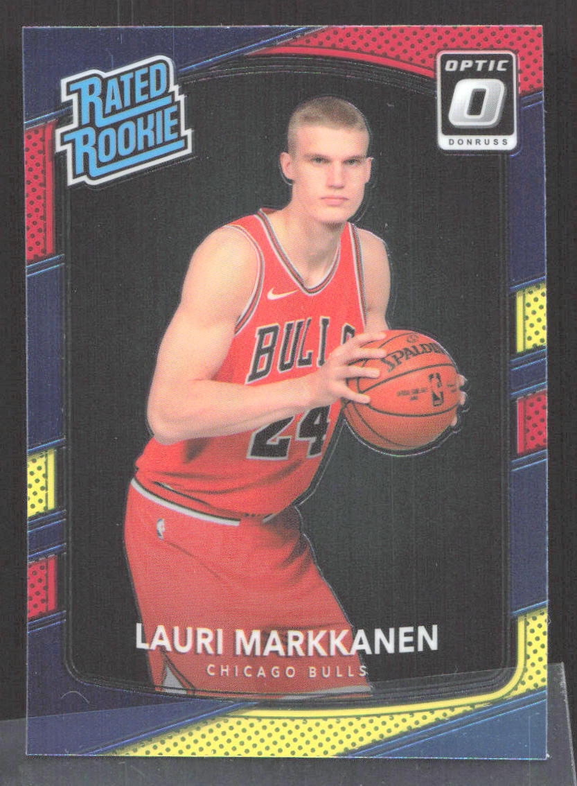 2017-18 Donruss Optic Lauri Markkanen Red Yellow Prizm Rated Rookie #159 Bulls