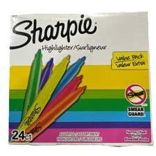 Sharpie Stick Highlighter Chisel Tip Assorted 24/Pack  (1761791)