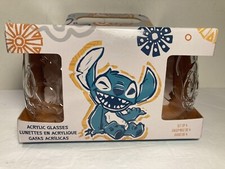 Disney Parks STITCH Sculpted Acrylic Tumbler Glasses Set Of 4 New