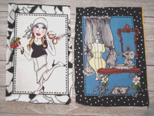 sophisticates loralie fun fabric 7.5 x 5 inch 2 blocks #1008 2pc new