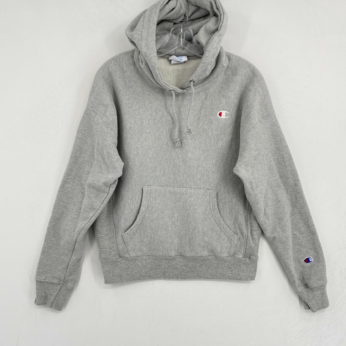 Champion Reverse Weave Hoodie Mens Medium M Gray Heavweight