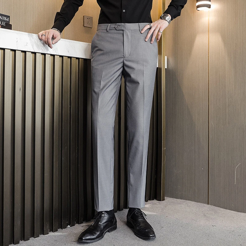 HUGO - Extra-slim-fit trousers in a stretch-wool blend