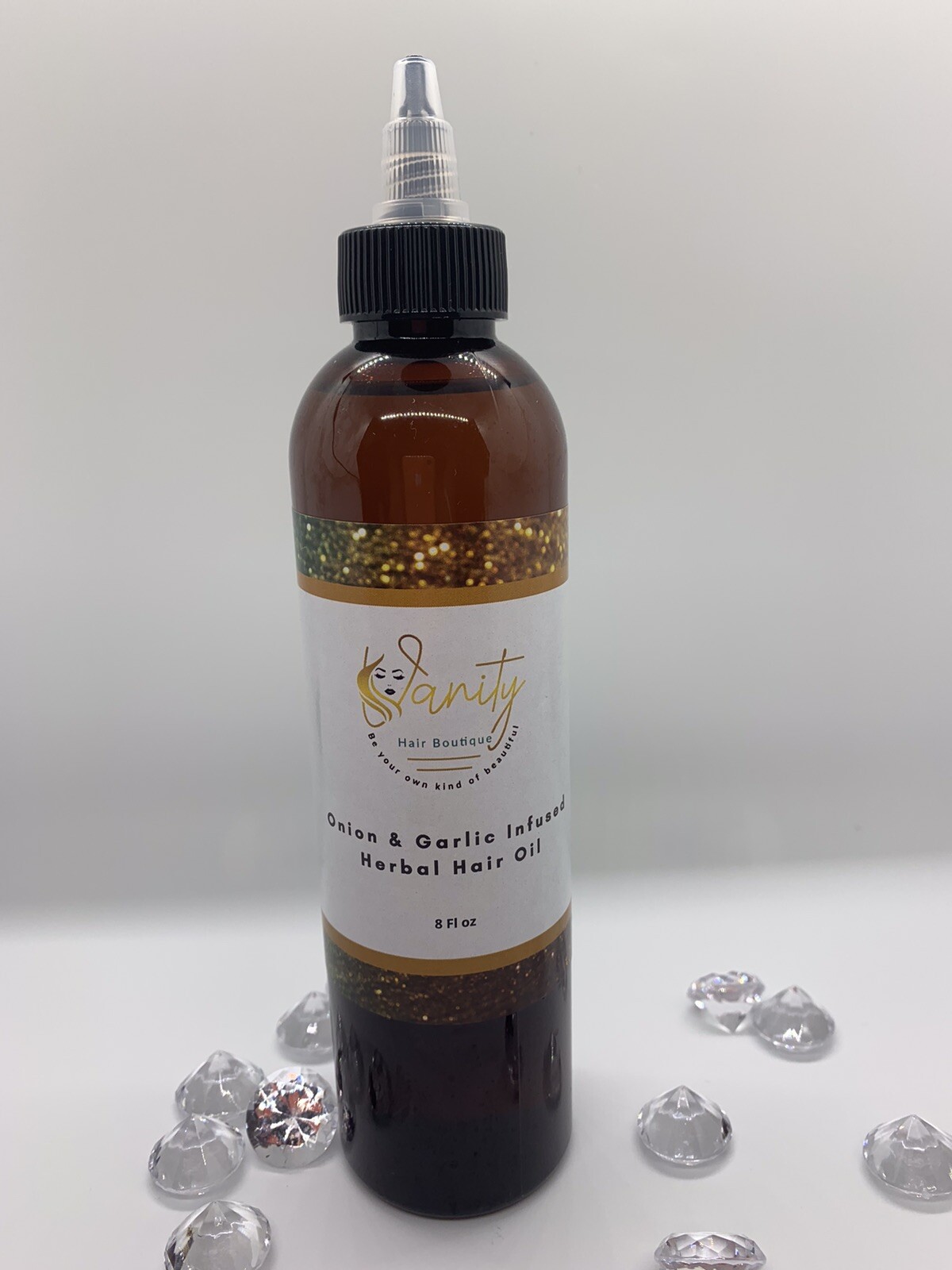 Onion and Garlic Herbal Hair Growth Oil - Natural Hair Care Product - FREE SHIP