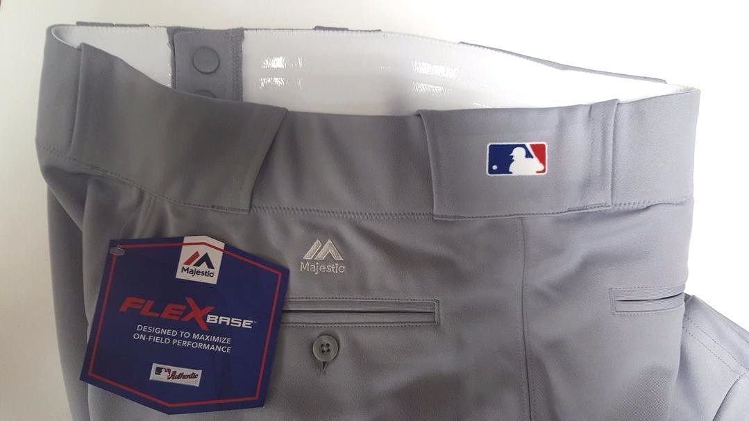 GREY RED AUTHENTIC MAJESTIC BASEBALL PANTS 32-42 WAIST 37 INSEAM