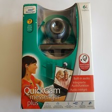 Logitech Quickcam Messenger Plus PC Webcam Windows include cuffie