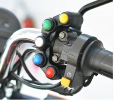 7/8" (22mm) 5 button handlebar switch button~lights /on-off button 