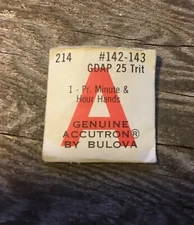 Vintage Bulova Accutron 214 gold Hour & Minutes Hands Pair Pitched Gilt Faceted