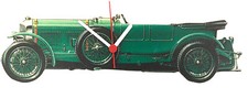 Vintage Car Bentley Car Clock - Veteran Sports Car Clock - Bentley Clock - A11-C
