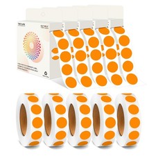 1/2" Color Coding Dot Stickers - 10 Rolls, 10000 Adhesive Round Labels