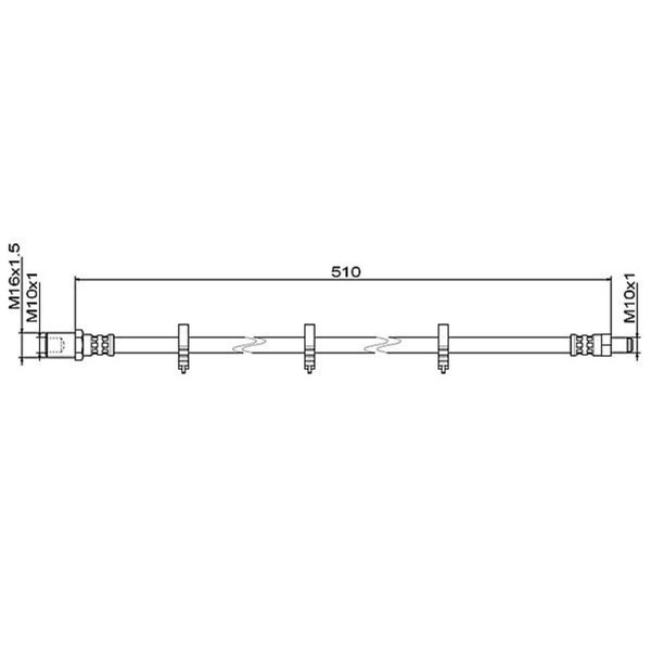 Metzger Bremsschlauch Hinten Vorne Innen | 4111486-image