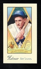 CHARLIE GEHRINGER-Very Rare HELMAR Art Stamp UNPERFORATED PROOF 1.5