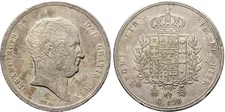 NAPLES. FRANCESCO I DI BORBONE (1825-1830). 1825 Silver 120 Grain Plate.