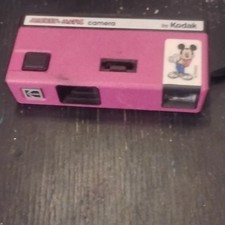 Kodak Mickey-Matic Pink Disc Camera with Mickey Mouse Graphic by Kodak
