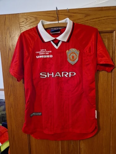 Original Rare Manchester United 1999 Champions League Football Shirt