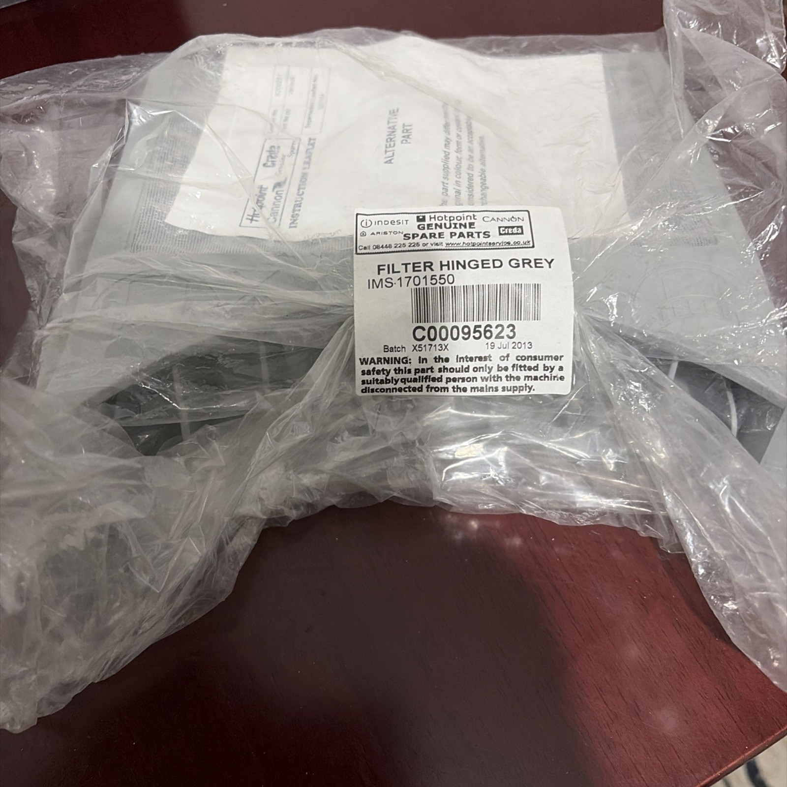 Hotpoint Creda Cannon Tumble Dryer Hinged Lint Fluff Filter FIL566 00095623 R61