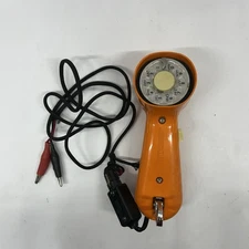 Vintage Orange GTE Automatic Electric Linemans Rotary Phone