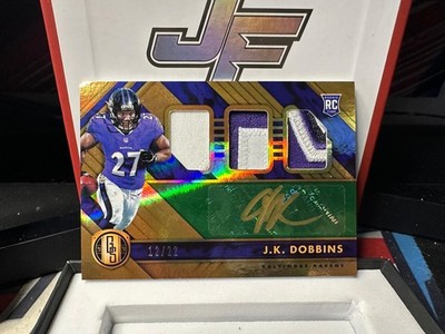 2020 GOLD STANDARD J.K. DOBBINS RAVENS NFL SP #/22 Rookie Patch Relic