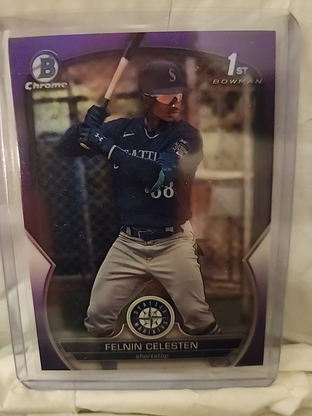 2023 Bowman Chrome - Prospects Felnin Celesten #BCP-156 Purple Ref /250 (RC)